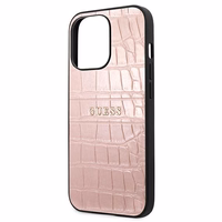 Guess Croco Strap Collection viedtālruņa apvalks iPhone 13 Pro / 13 6.1" - rozā