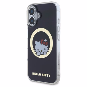 Hello Kitty IML Saldā kaķenīte magnētiskais iPhone 16 viedtālruņa apvalks - melns