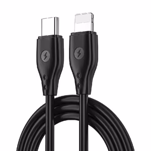 USB kabelis WiWu C002 USB-C (Type-C) uz Lightning (30W) 1m melns