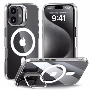 Tech-Protect MagStand MagSafe iPhone 16 apvalks - caurspīdīgs