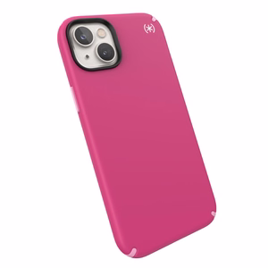 Speck Presidio2 Pro vāciņš ierīcei iPhone 15 Plus / 14 Plus, ar Microban pretmikrobu aizsardzību, “Digital Pink / Blossom Pink / White” krāsu kombinācija