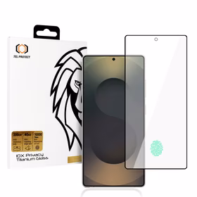 Aizsargstikls Tel Protect 10X Privacy Titanium priekš Samsung Galaxy S25 Ultra (ar pirksta nospieduma atbloķēšanu)