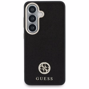 Guess maciņš Rhinestone Round Logo MagSafe priekš Samsung Galaxy S26 melns