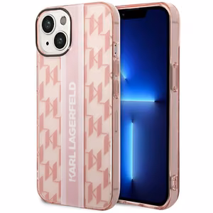 Viedtālruņa apvalks Karl Lagerfeld KLHCP14MHKLSPCP iPhone 14 Plus 6.7\" rozā / rozā Mono Vertical Stripe