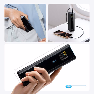 Cuktech PB200U ārējais akumulators 20 000 mAh, 210 W, ar 2 USB-C un USB-A pieslēgvietām, TFT displeju un 240 W USB-C kabeli – melns