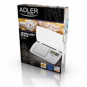 Adler AD 3161 – precīzijas svari, 0.5 kg, 0.01 g, balts