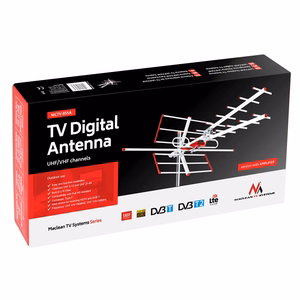 Maclean MCTV-855A – televīzijas antena, āra virziena antena, Full HD, DVB-T/T2 H.265 HEVC