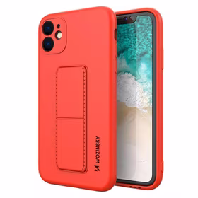 Wozinsky Kickstand Case silikona viedtālruņa apvalks ar statīvu iPhone 12 Pro Max sarkana