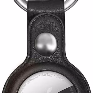Apple AirTag PU Leather Case - Black