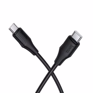 Silicone Cable USB C to USB C Hoco 3A 60W 1m X124 black
