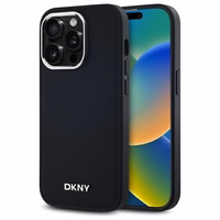 DKNY Vienkāršs logotips Magnētiskais viedtālruņa apvalks iPhone 14 Pro - melns