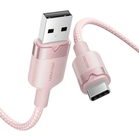 USB 2.0 A uz USB-C 3A Vention CTNPF 1M kabelis (rozā)
