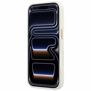 Guess Stripe Peony 4G Logo MagSafe maciņš modelim iPhone 18 Pro / 17 Pro – krāsa: bēša