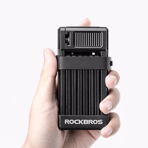 Rockbros LKXR2010 saliekama velosipēda slēdzene ar atslēgu – melna
