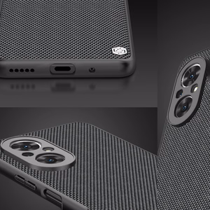 Nillkin Textured viedtālruņa apvalks izturīgs pastiprināts apvalks ar gēla rāmi un neilona aizmuguri Honor 50 SE melns