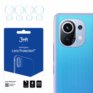 3MK FLEXIBLE GLASS LENS hibrīda stikls PROTECT XIAOMI MI 11 / MI 11 5G 4 gab. kamerai