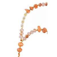 LOVE tālruņa siksniņa, piekariņš / auklas garums 44 cm (22 cm cilpā) / uz rokas – oranžs