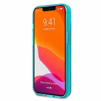 Karl Lagerfeld Mirdzošs Choupette Fluo Viedtālruņa apvalks iPhone 13 mini 5.4" - zila