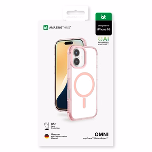 AmazingThing Omni Mag apvalks iPhone 16 - tumši rozā