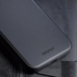 3mk Hardy Apple Silky Leather Magnētiskais viedtālruņa apvalks Apple iPhone 16 - melns