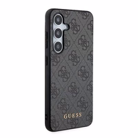 Guess 4G Metal Gold Logo viedtālruņa apvalks Samsung Galaxy A35 - melns