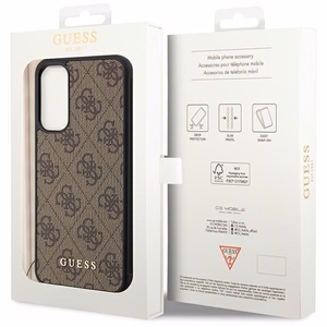 Guess GUHCSA34GF4GBR A34 5G A346 brūns/brūns cietais apvalks 4G Charms kolekcija