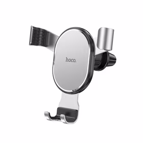 HOCO gravitācijas automašīnas turētājs gaisa ventilācijai CA56 PLUS metāla bruņas sudraba