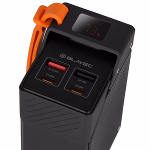 Blavec BJ-50 Tytan ārējais akumulators, 30 000 mAh, 65 W, 2× USB-C + 2× USB-A (PBBJ50B), melns