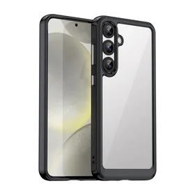 Kosmosa apvalks ar želejas rāmi Samsung Galaxy S25+ - melns