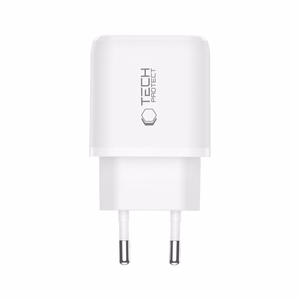 Tech-Protect NCA30 PD 30W QC3.0 USB-A / USB-C sienas lādētājs - balts