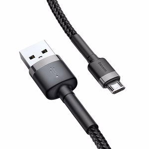 Baseus Cafule Micro USB кабель 2.4A 1 м (серый+чёрный)