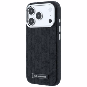 KARL LAGERFELD maciņš IPHONE 18 Pro Max/17 Pro Max saderīgs ar MagSafe (Mono Resin Logo) (krāsa: melna)