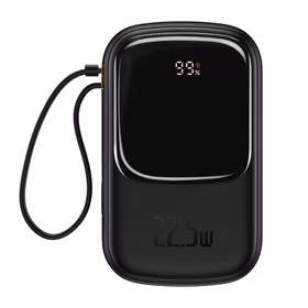 Baseus portatīvais lādētājs 20000mAh Qpow Pro - USB + Type C - PD 22,5W ar Type C kabeli (PPQD060301) melna