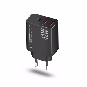 Esperanza EZC106K mains charger 42W melns