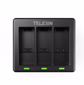 Telesin 3 slotu lādētājs GoPro Hero 12 / Hero 11 / Hero 10 / Hero 9