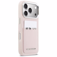 Karl Lagerfeld Karl & Choupette Print & Pocket Case priekš iPhone 17 Pro - Rozā krāsā