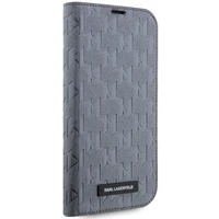 Karl Lagerfeld KLBKP14XSAKLHPG iPhone 14 Pro Max 6.7" Viedtālruņa apvalks sudraba sudraba Saffiano Monogrāms