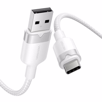 USB 2.0 A uz USB-C 3A kabelis Vention CTNWH 2M (balts)