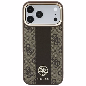Maciņš IPHONE 18 Pro Max/17 Pro Max saderīgs ar MagSafe (Stripe Round and Classic Logos 4G) (krāsa: brūna)