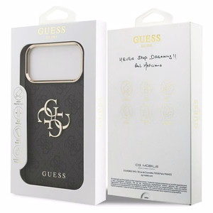Guess 4G Big 4G Classic Logo Case for iPhone 17 Pro Max - Black and Gold