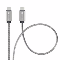 Kabelis (m) Metālisks C237 kabelis Type C uz Type C PD QC4.0 3A 60W 2 m sudrabains