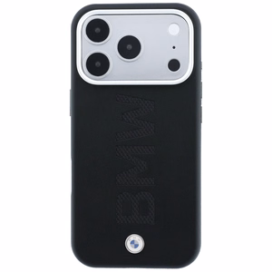 BMW Sign Deboss Quilted Metal Logo MagSafe maciņš modelim iPhone 18 Pro Max – tumši pelēks