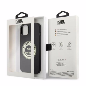 Karl Lagerfeld KLHCP14MSRSGRCK iPhone 14 Plus 6.7 "cietais viedtālruņa apvalks melns / melns silikona RSG