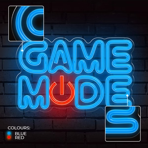 Forever Light Neon Plexi LED Game Mode zils sarkans FPNE38