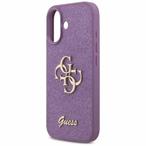 Guess Fixed Glitter Big 4G viedtālruņa apvalks iPhone 17 - violets