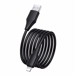 Silicone Cable USB A to Lightning Hoco 2,4A 1 m X124 black
