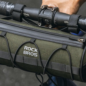 Rockbros 30110049001 velosipēda stūres soma 2 l - zaļa