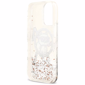 Karl Lagerfeld Šķidrais Spīdums Choupette Logo Magnētiskais Viedtālruņa apvalks iPhone 17 - Caurspīdīgs