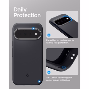 Melns Spigen Nano Pop Mag vāciņš ar MagSafe, paredzēts Google Pixel 11