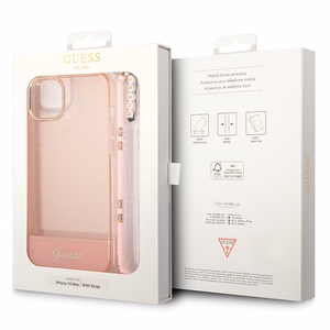 Guess GUHCP14MHGCOHP iPhone 14 Plus 6.7" pink/pink hardcase Translucent Pearl Strap